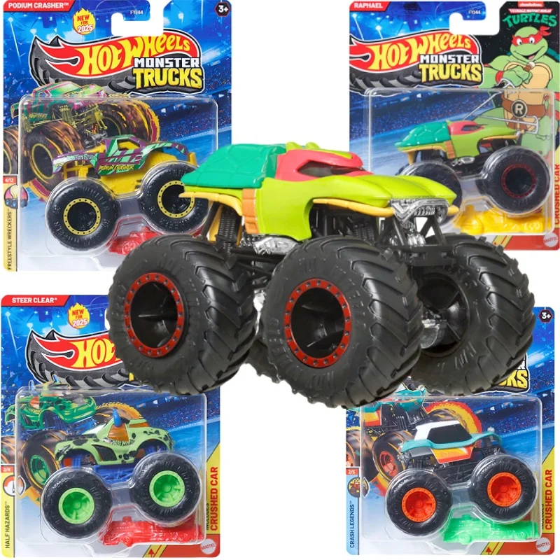 

Hot Wheels Monster Trucks Fyj44 1/64, литая под давлением коллекционная машинка, серия игрушек 2025 Mix A B для детей, подарок на день рождения