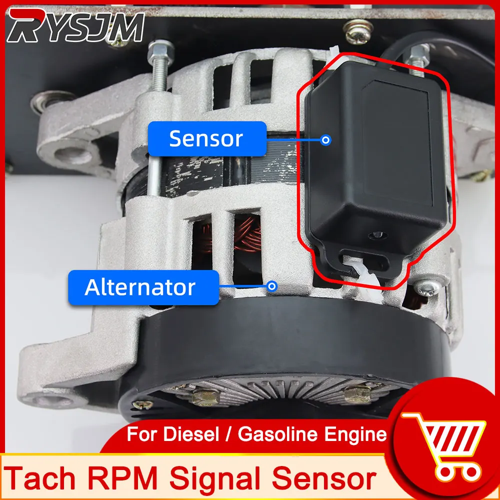 AD 1pc Tachometer Adapter For Car Boat Yacht Engine Diesel / Gasoline Engine Tach RPM Signal Adapter Tacho Meter Sensor