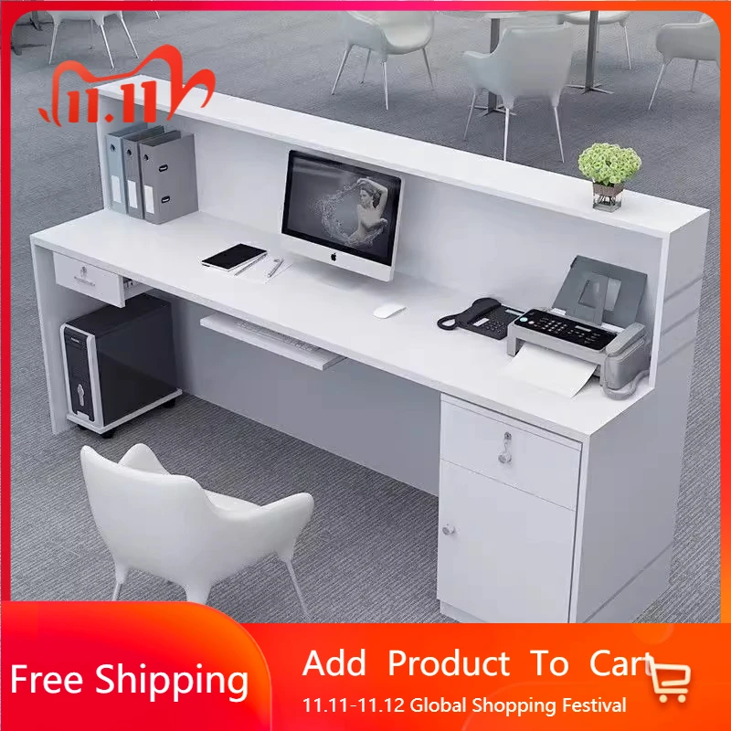 

Modern Minimal Reception Desks Commericial Industrial Welcome Stands Elegant Reception Desks White Salon Bureau Office Furniture