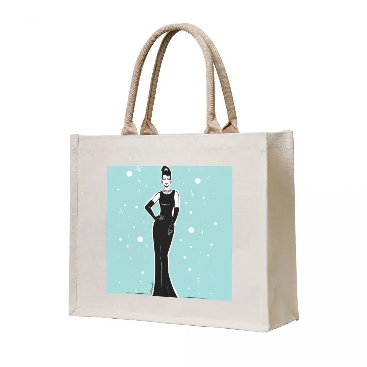 Audrey with Breakfast Tote Bag hand bags custom bags Cloth bag