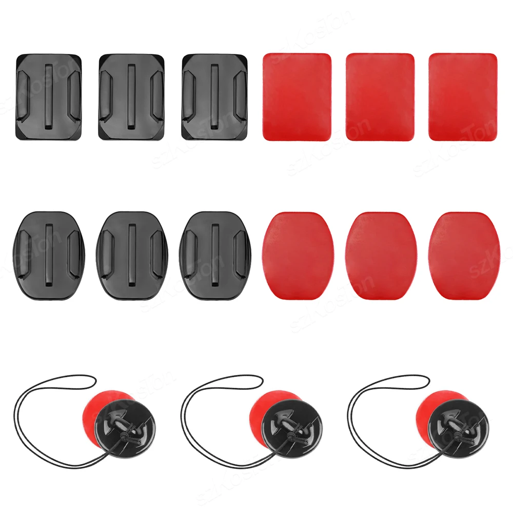 Supporti adesivi per casco supporto piatto curvo 3M per GoPro Hero 12 11 10 9 8 7 6 Yi SJCAM AKASO DJI accessori per Action cam