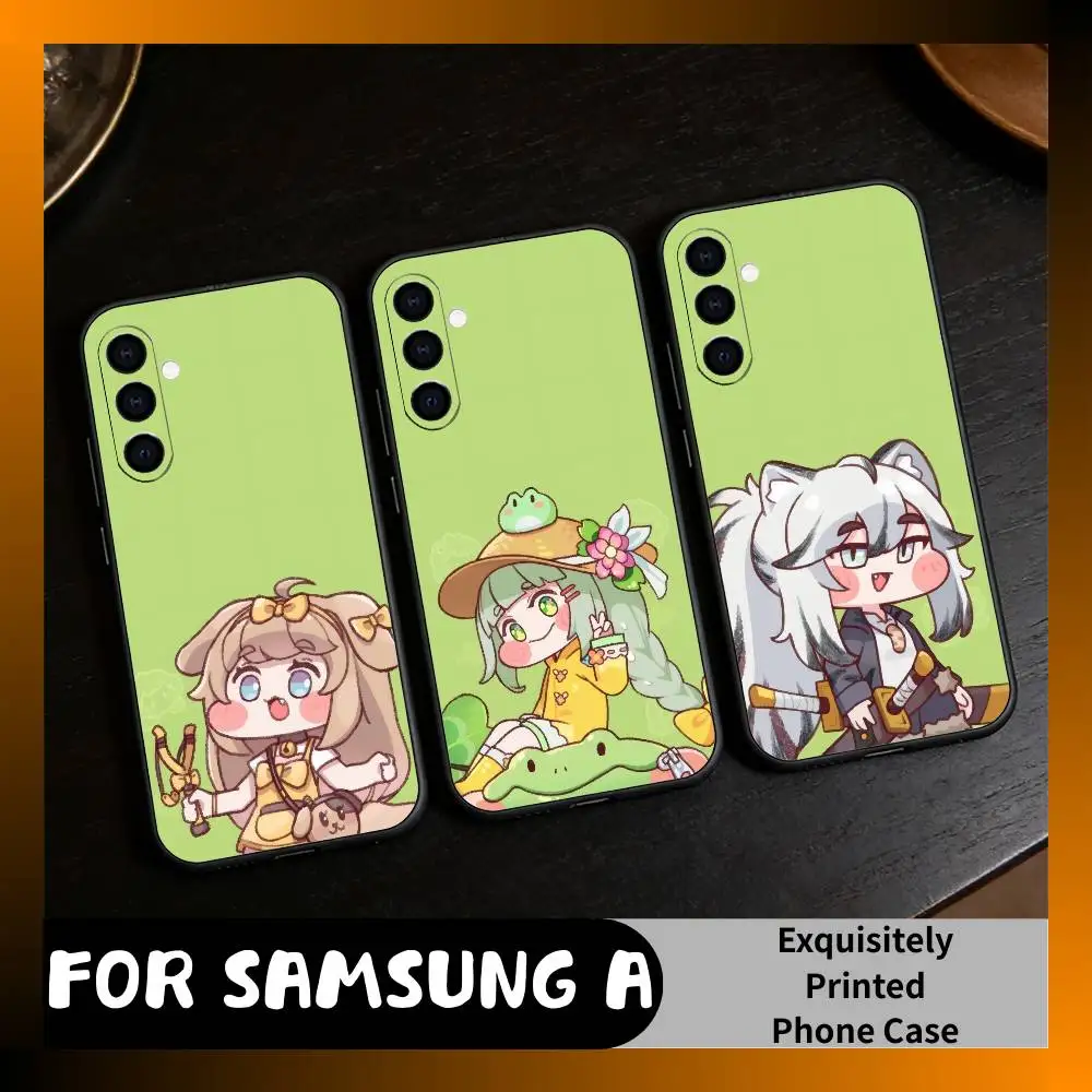 

Game T-Trickcal Revive Phone Case For Samsung Galaxy A73,A72,A71,A70,A52,A51 Others Soft Black Cover