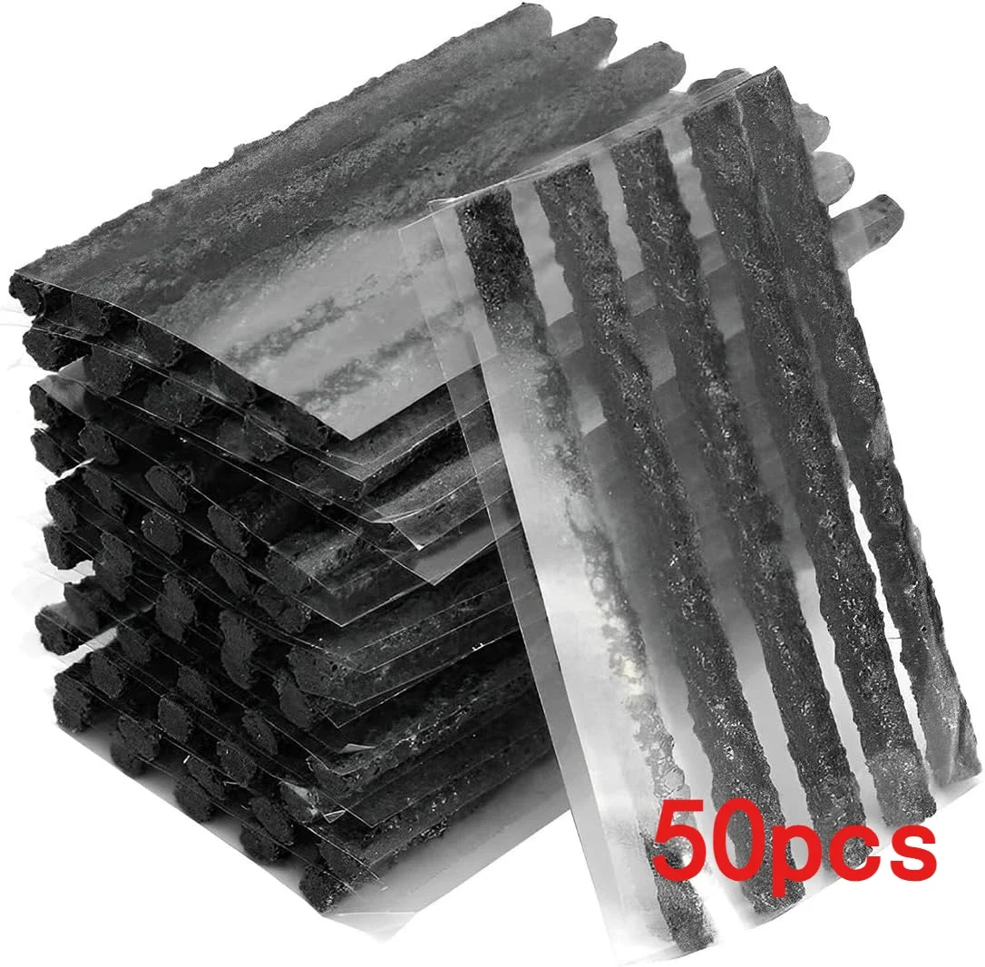 

Резиновая клейкая полоска для быстрого восстановления, инструменты для шин для велосипеда, 50 шт., комплект для ремонта проколов, автомобильные шины, мотоциклетный автомобильный бескамерный ремонтный герметик