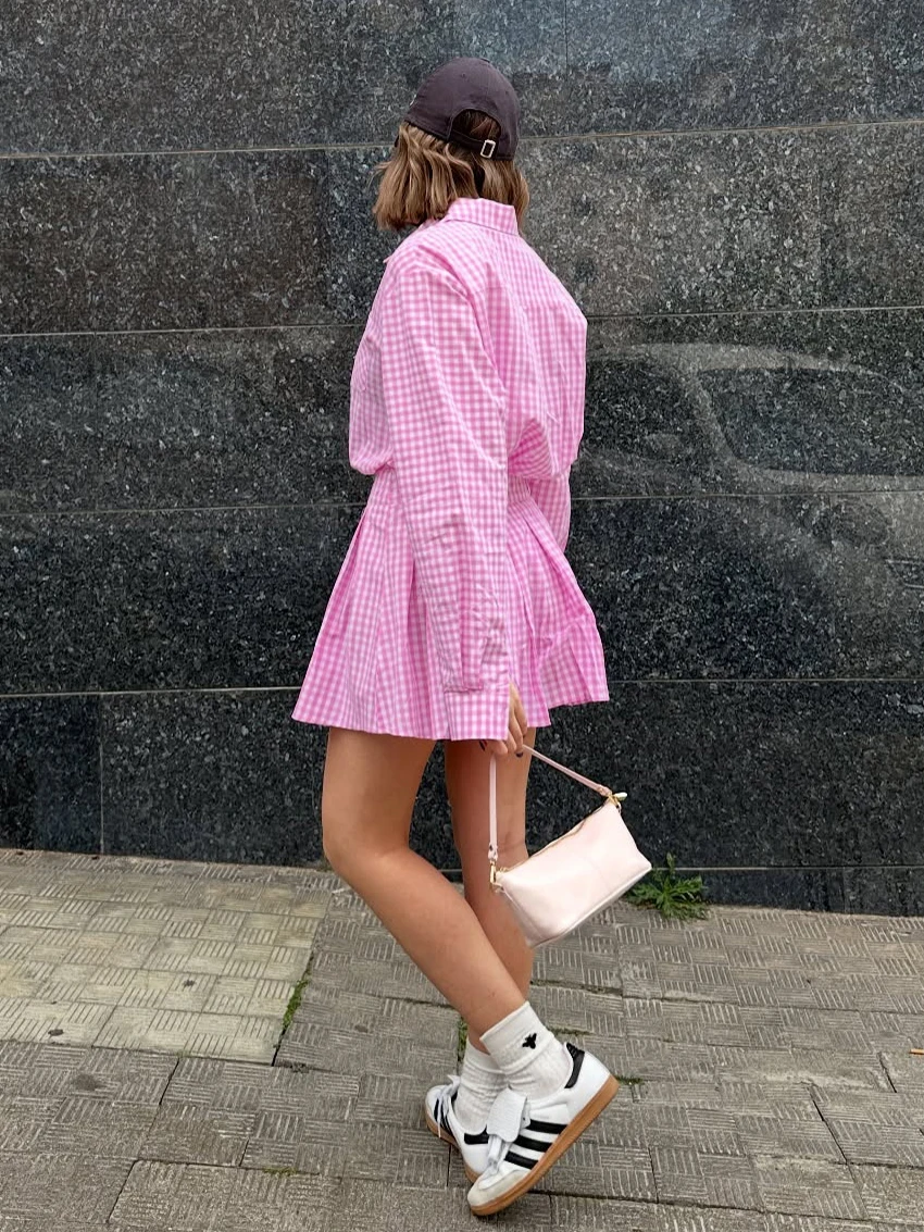 Marthaqiqi Kraciasty, swobodny damski komplet piżamowy z kołnierzykiem, odzież do spania, koszule nocne z długim rękawem, spódnice, zimowy zestaw bielizny nocnej dla kobiet