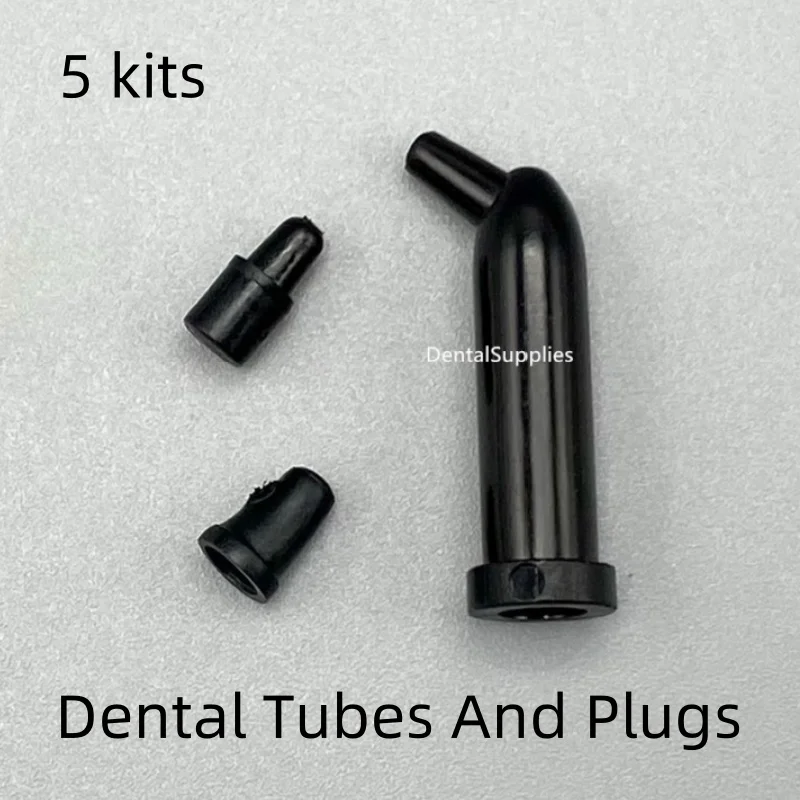 5 Kits Dental Composite Gun Dispenser Applicator Tips Composite Resin Syringe Capsules UniDose Tubes And Plugs