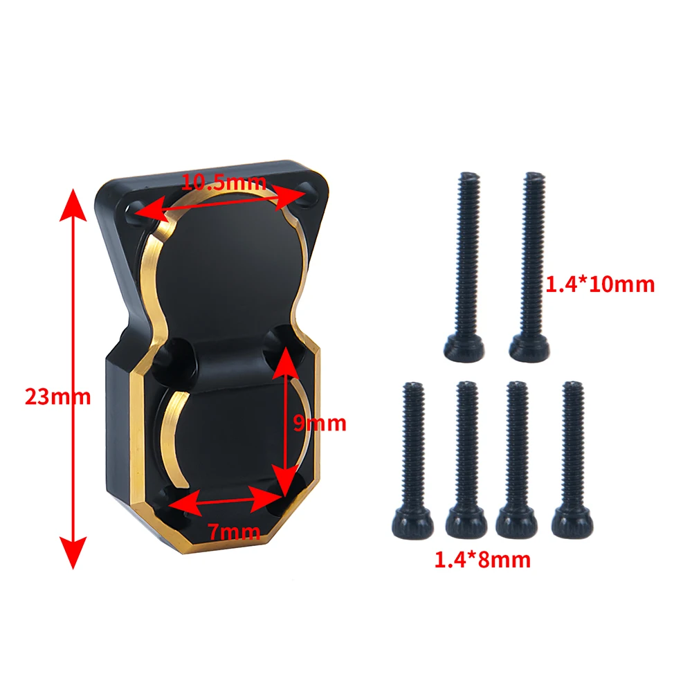 كأس المفصل AXSPEED/غطاء Diff/محول ممتد عرافة العجلة/ثقل موازنة نحاسي لملحقات السيارة الزاحفة RC 1/24 المحورية SCX24