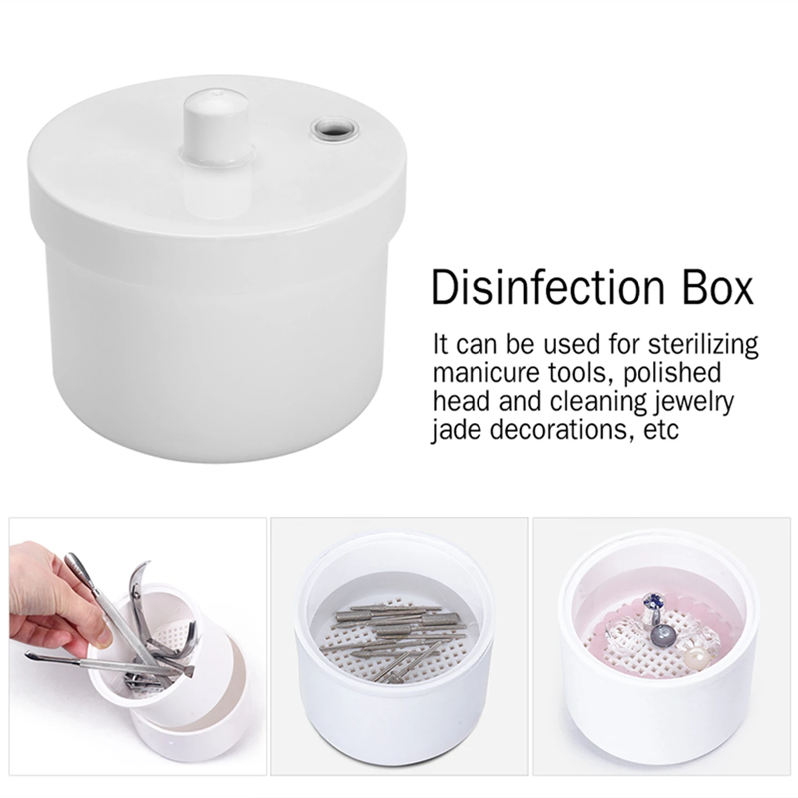 لقم الأظافر صندوق تعقيم الترشيح تنظيف صندوق مانيكير حقيبة للتخزين فرشاة الأظافر تنظيف الحاويات مانيكير الملحقات