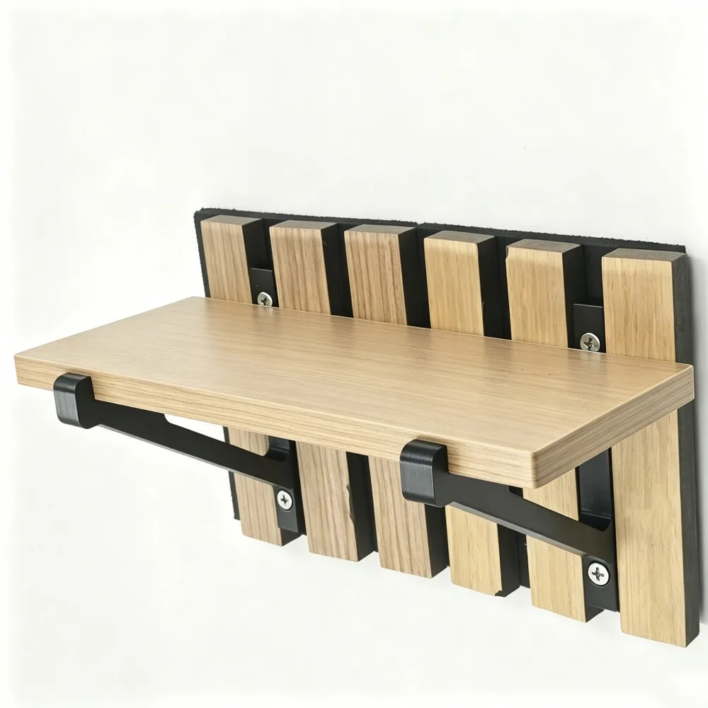 3D Printed Soundproof Board Storage Rack Easy Installation Wall Mount Acoustic Panel Shelf Simple Installation