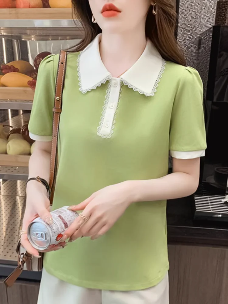 New golf wear ladies summer short sleeves women summer short sleeves slim and breathable