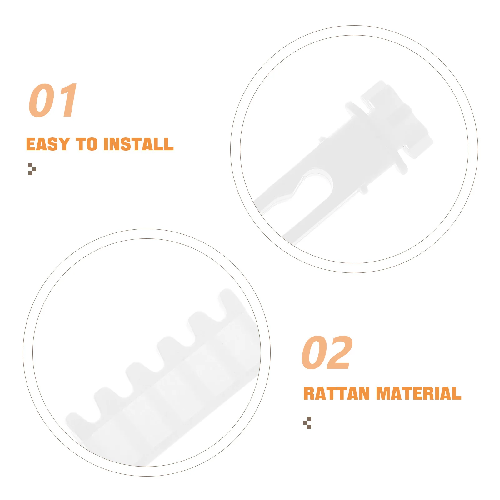 مجموعة واحدة من قطع غيار العمياء العمودية مع السيقان والبكرات لتثبيت الستائر المكسورة، سهلة التركيب، عملية سلسة