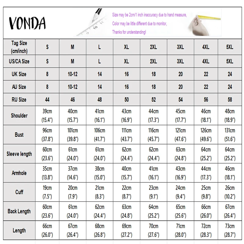เสื้อแฟชั่นผู้หญิง VONDA แขนยาว คอวี แต่งระบาย รุ่นปี 2026 เสื้อเชิ้ตสไตล์ลำลองหลวมๆ สีพื้น เรียบหรู เหมาะสำหรับใส่ทำงานหรือใส่เที่ยว