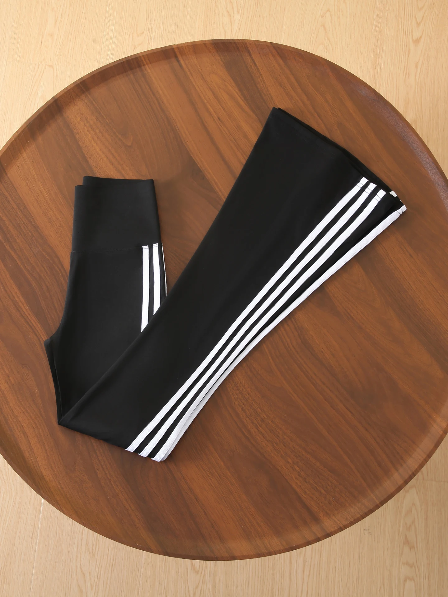 

La Chapelle Брюки для йоги с высокой талией Женская спортивная одежда для фитнеса Bla Bell Bot ark Брюки из кожи Футболка в полоску Длинные брюки