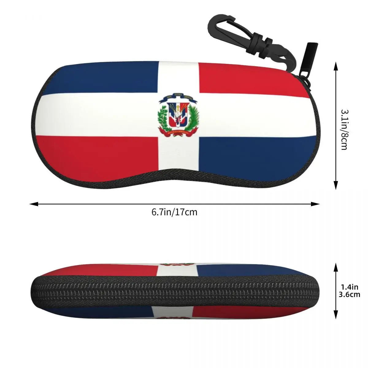 Custom Dominican Republic Flag Shell Eyeglasses Case Men Women Fashion Glasses Case Sunglasses Box Pouch