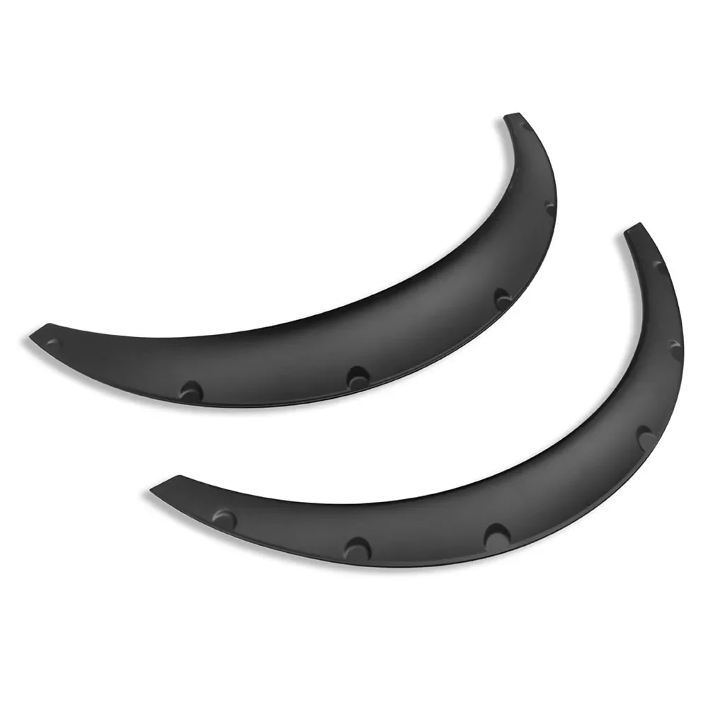 Fender Wheel Arches Flare Extension for Universal Cars Auto ABS Plastic Bright Black Fender Flare Wheel Eyebrow