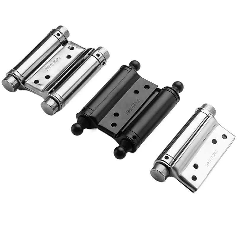 NEW Stainless Steel Free Door Hinges With Inner And Outer Double Opening Automatic Door Closing Thickened Spring Silent Hinges