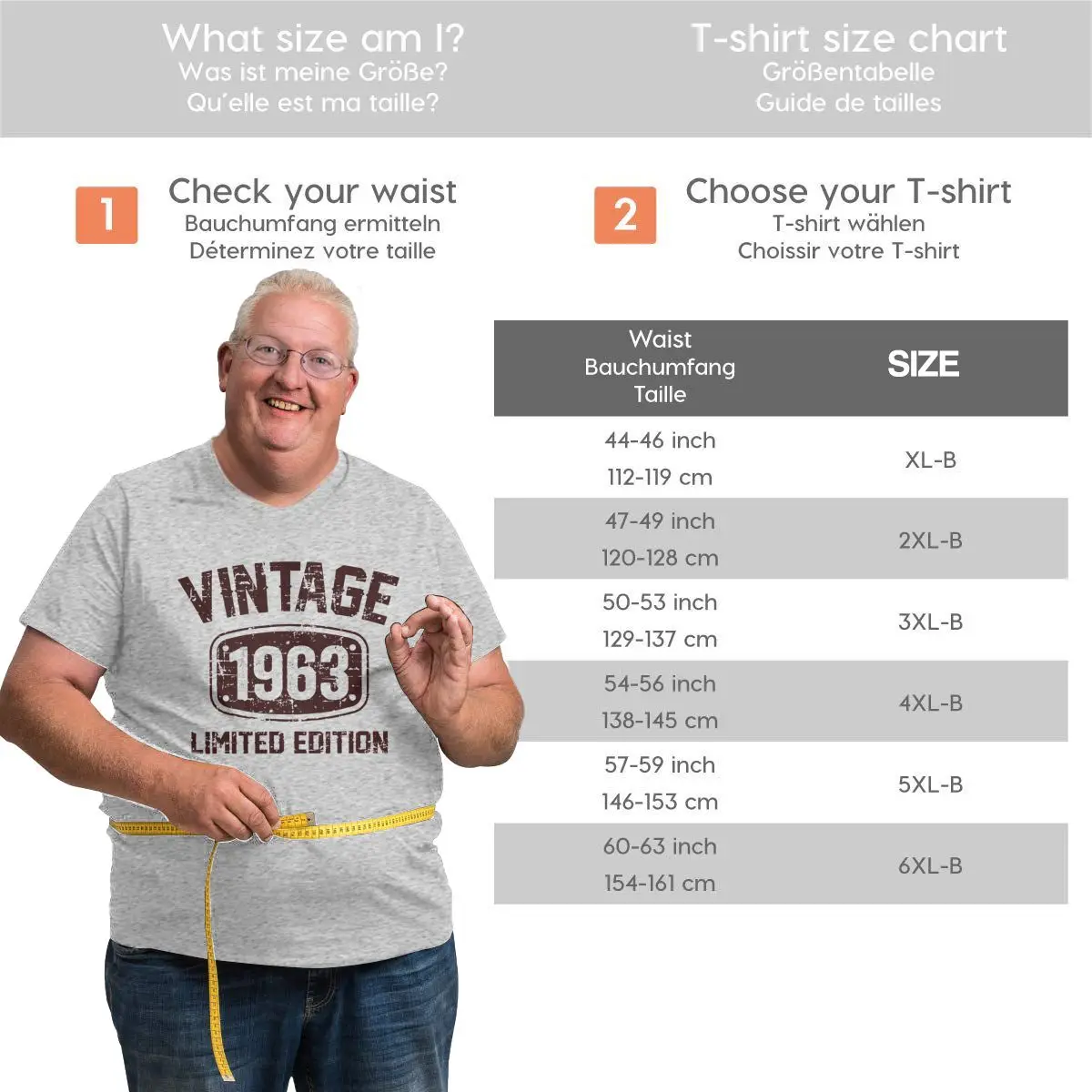 Men T-Shirts 60 Years Old Vintage 1963 Cotton Big Tall Tee Shirt Limited Edition 60th Birthday T Shirt Oversized 4XL 5XL 6XL Top