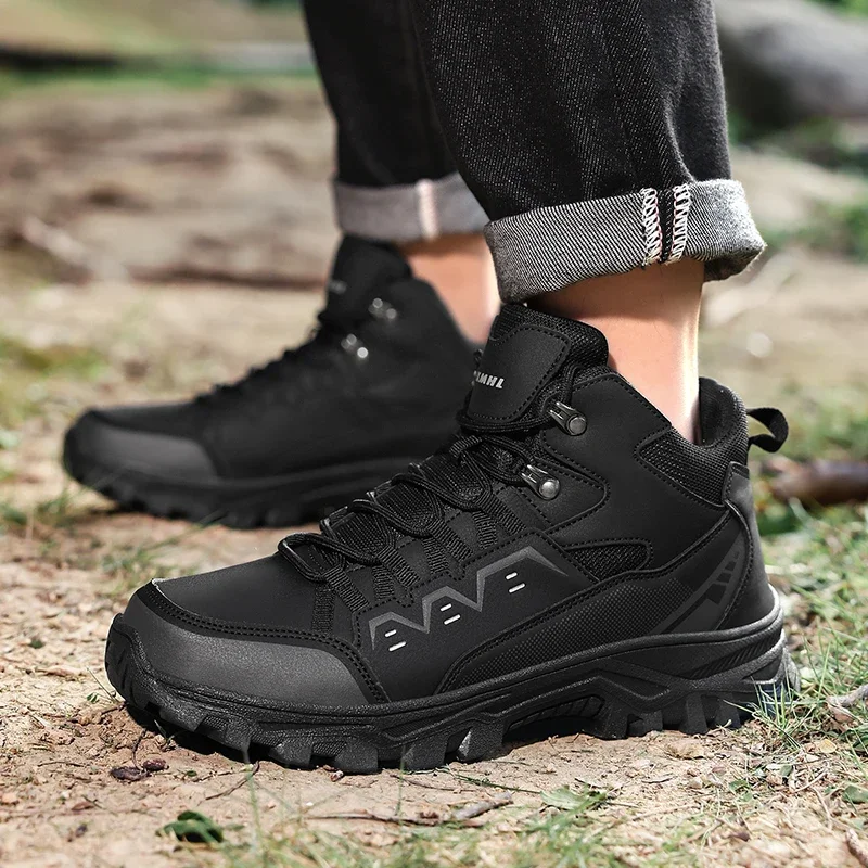 

Outdoor Hiking Shoes Men Lace-up Low-top Anti-slip Shoes Men Flat Wear-resistant Breathable Shock-absorbing Casual Shoes Men