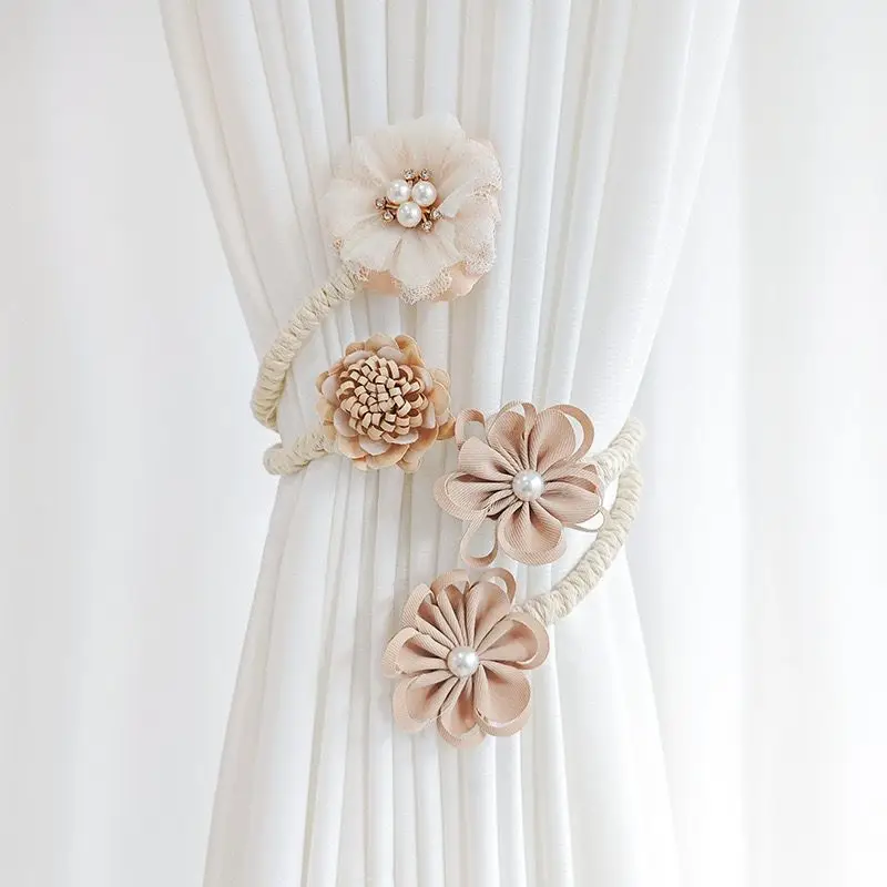 Modern Minimalist Flower Curtain Strap Set,Flexible Metal Strap Can Be Bent,Universal Furniture Curtain Decoration Accessories