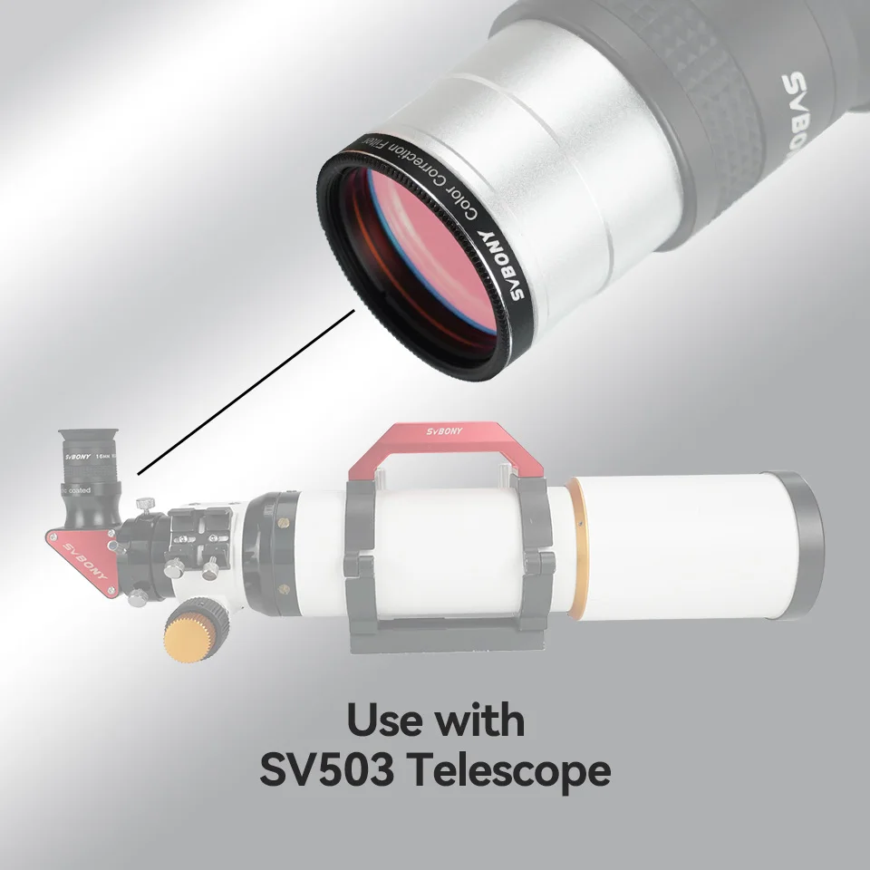 Svbony SV231 1,25'/2' Teleskopfilter Farbkorrekturfilter, Doppelgewinde OD＞4 Reduziert schädliche blaue Wellenlängen für Planetenbeobachtungen – Detail 14