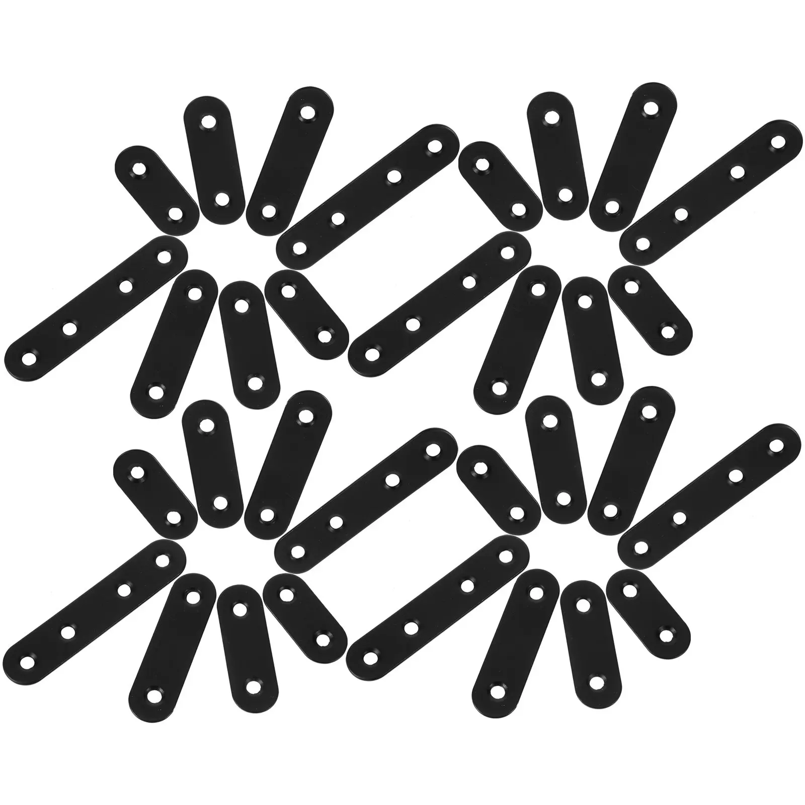 24Pcs Flat Metal Br…