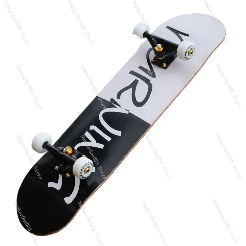 

Skateboard Professional Edition Beginner Adult Men's and Children's 8 Four-Wheel Double Overhead Scooter 6 To 12 Years
