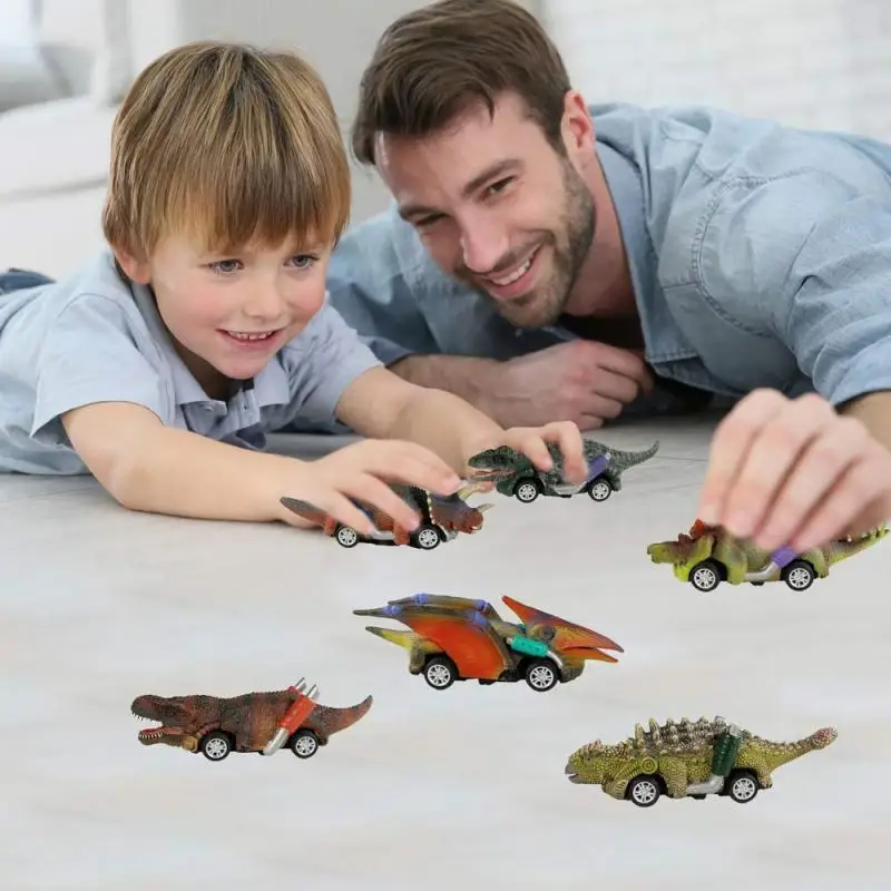 Hot Dinosaur Toy Pull Back Cars Realistic Dino Cars Mini Monster Truck with Big Tires Small Dinosaur Toys for Kids Birthday Gift