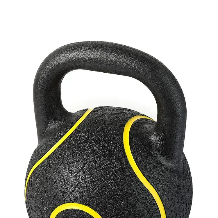 home workout equipment sport rubber coated sand filled kettlebell