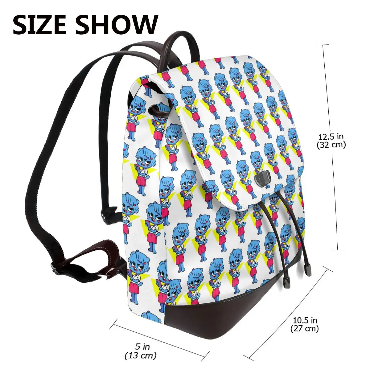 Nicole Watterson The Amazing World Of Gumball Anime Bookbag School Student Bags Hiking Travel Daypack for Women Derma Backpack