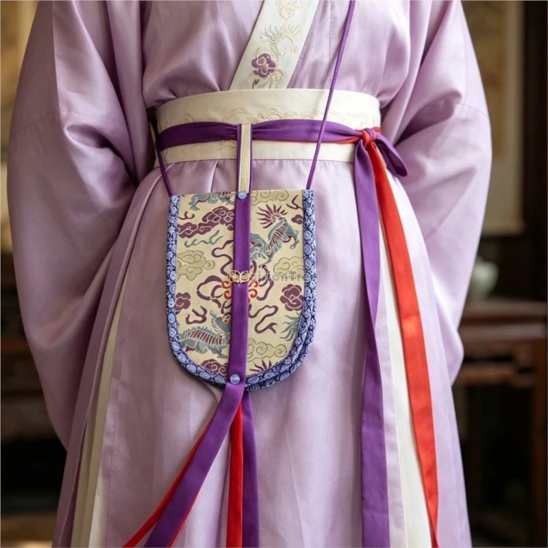 2026 ming dynasty round neck Hanfu accessories creative chinese style retro crossbody phone bag women's multifuctional hanfu bag