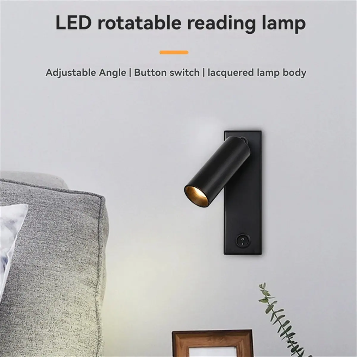 DT1106 TO 3W LED Wall Lamp Embedded and Rotatable Reading Light USB Focus Light for Bedroom Bedside Study 3000K Bronze