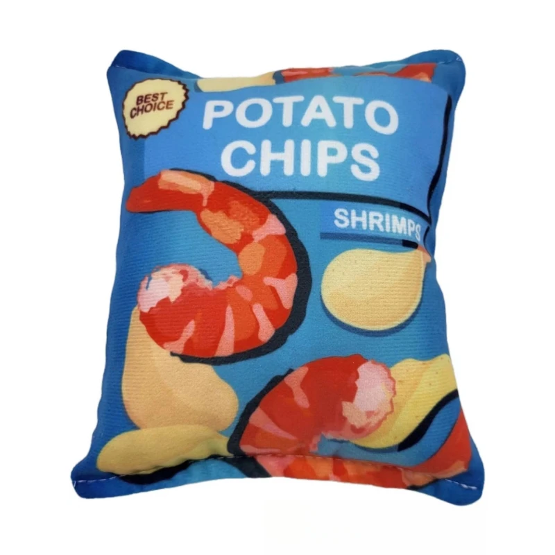 Pet Voice Toys Potato Chips Series Dog Toys Anti Bite Plush Pet Pillow Bite Toys