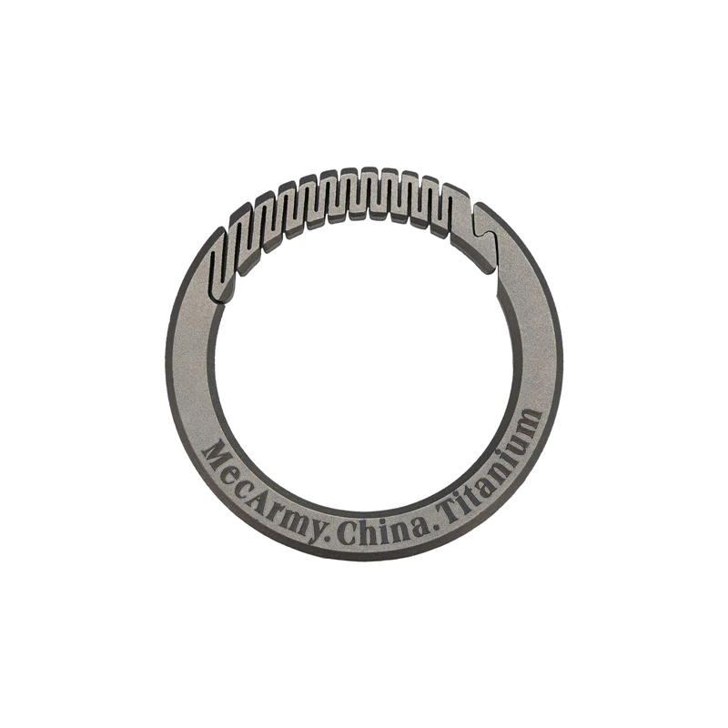 MecArmy CH9 CH10 Carabiner Titanium Circle Carabiner Keychain Quick Release Spring Keyring TC4 Titanium  Alloy Key Ring
