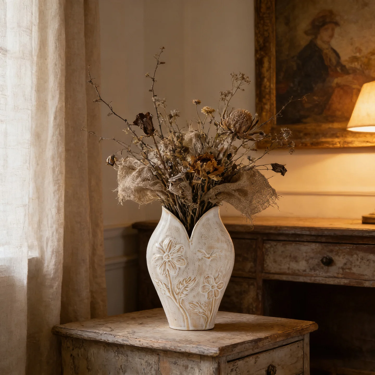 Nordic Wabi Sabi Ceramic Vase Vintage Creative Flower Vase Hydroponic Plant Vessel Unique Home Decor for Living Room