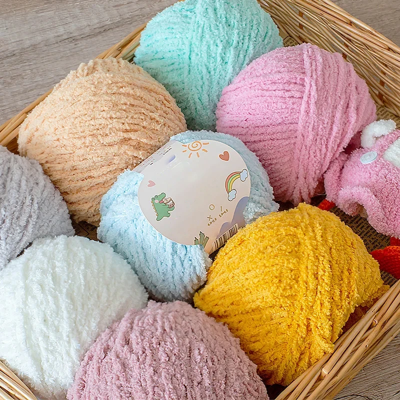 Snowball Little Cute 3 Strand Plush Short Velvet Knitted Throw Pillow Hair Clip DIY Handmade Crochet Knitted Doll Hair Ball