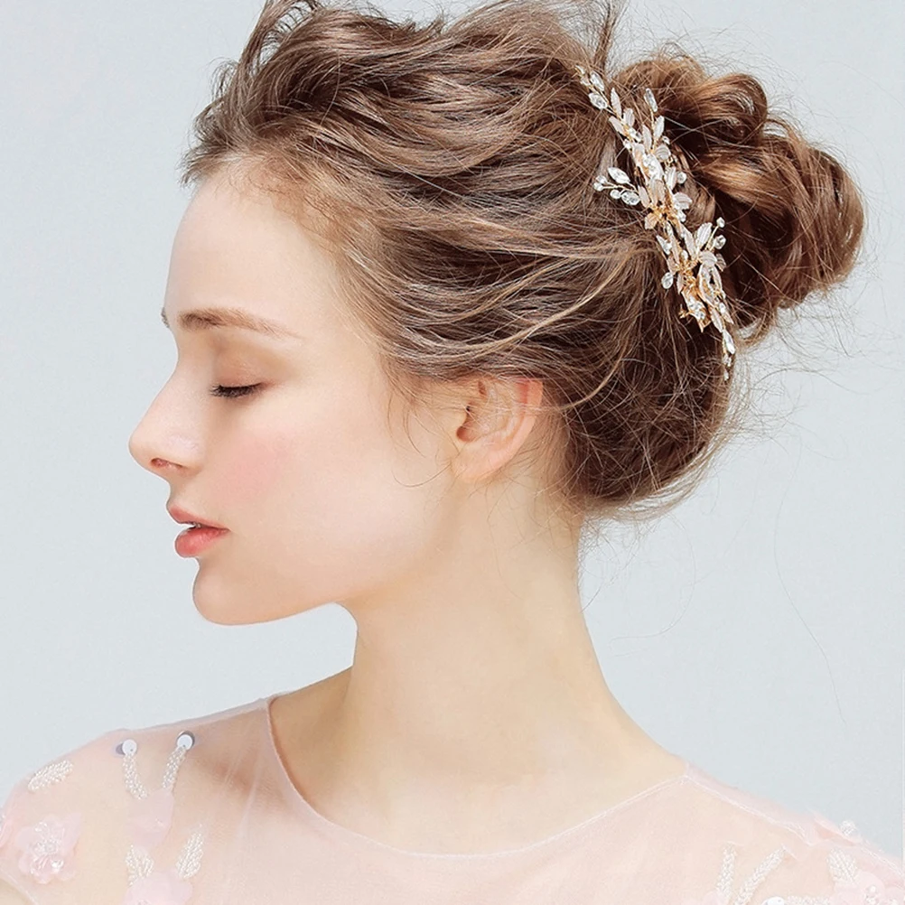 

Crystal Hair Elegant Flower Bride Accessories Wedding Party Prom Hairpins Hair Clips For Wedding for Women Styling Tools