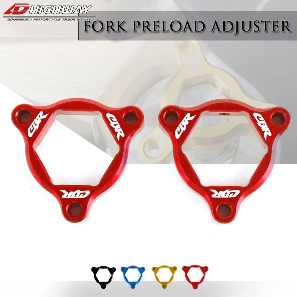 22mm para honda cbr929rr cbr600rr cbr954rr rc51 cbr1000rr cbr 600rr motocicleta 22mm cnc alumínio garfo de suspensão preload ajustador