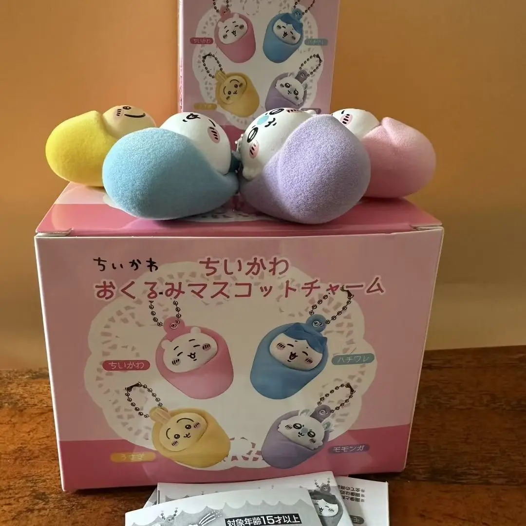 MINISO Genuine Chiikawa Infant Keychain Bag Pendants Momonga Blind Box Toy Kids Birthday Hachiware Gift Girls Purse Ornament