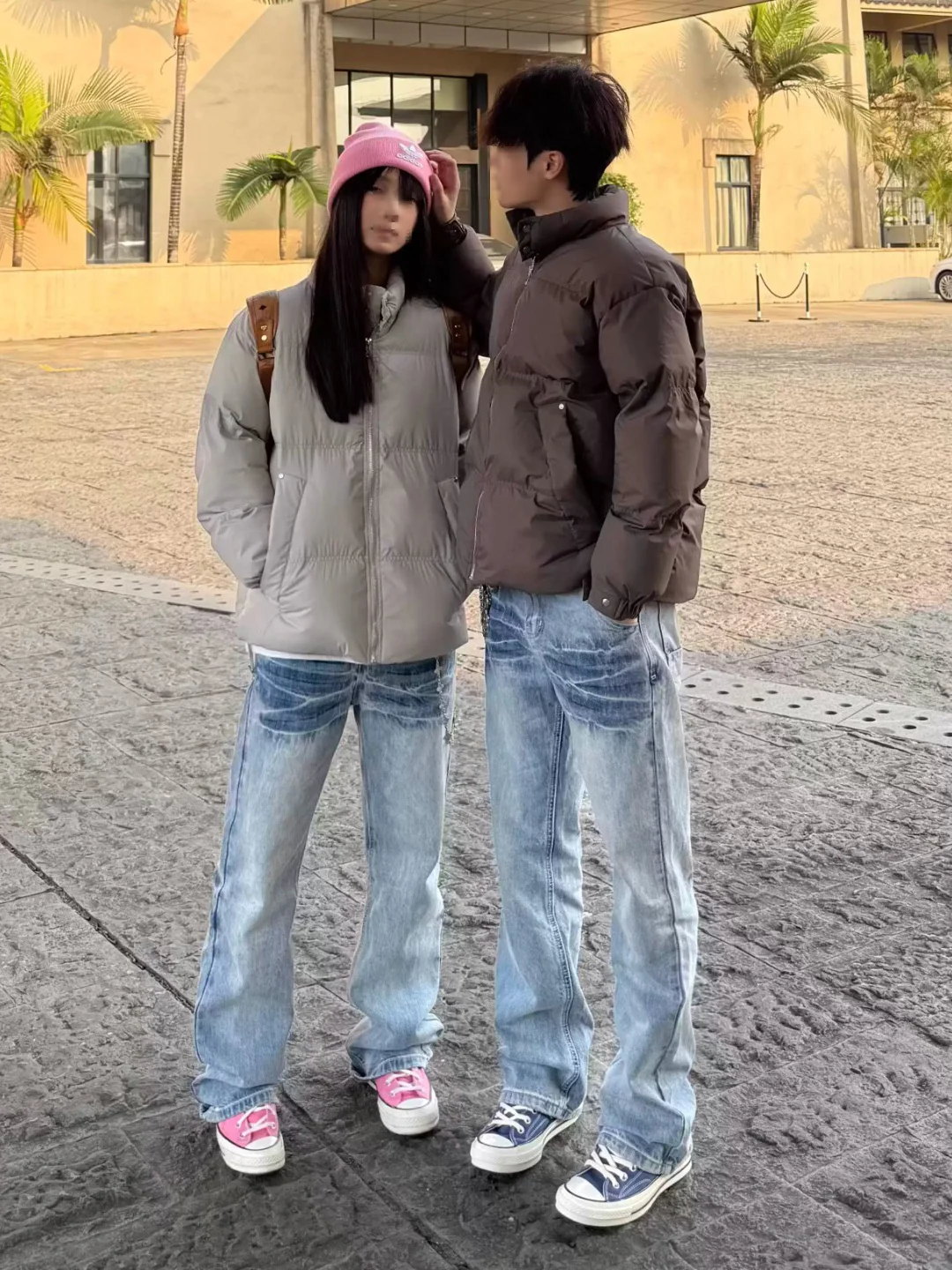 

Кардиган унисекс из хлопка с воротником-стойкой цвета карамели, зимний, теплый, в американском уличном стиле, для пар