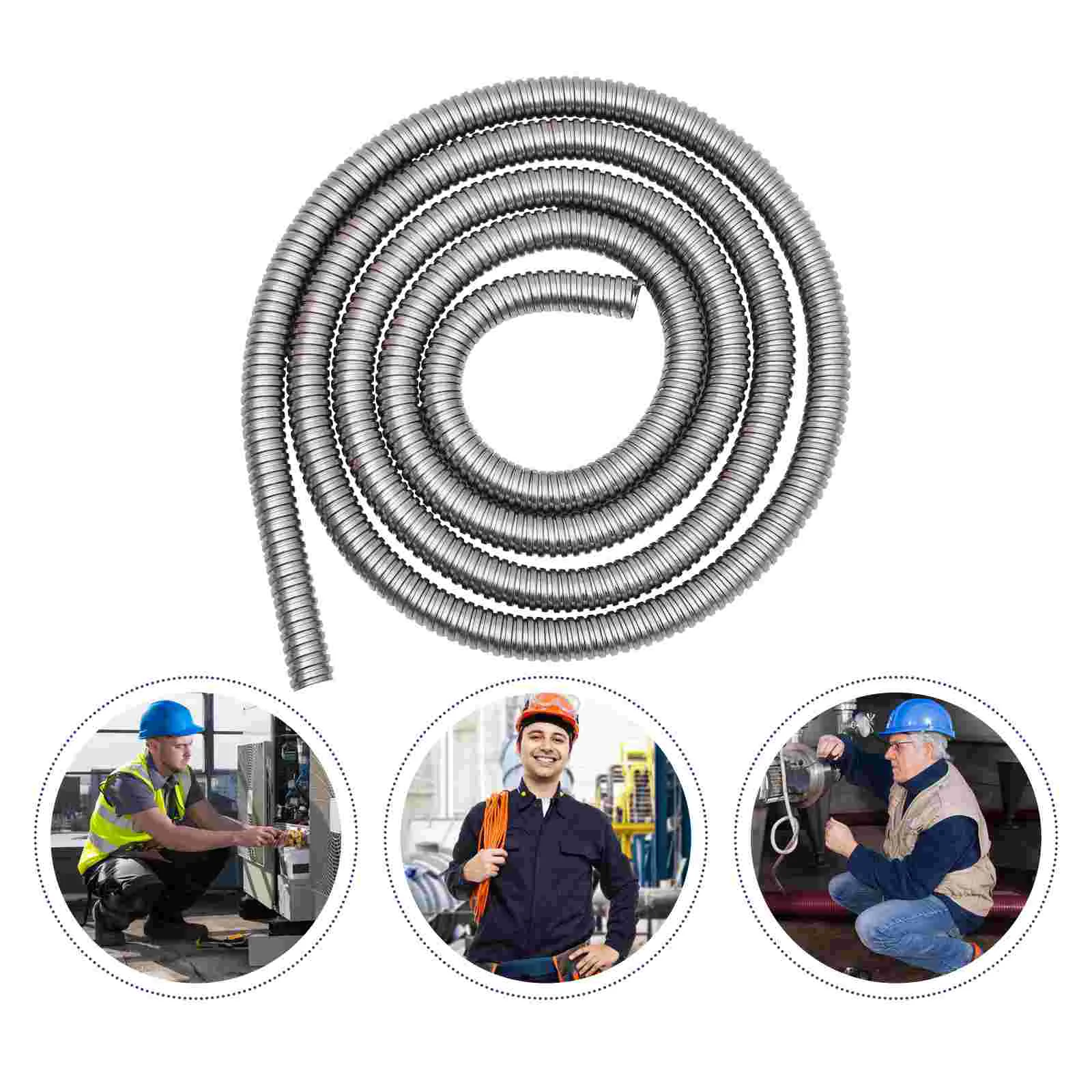 

3 M Cable Protector Water Hose Wire Protection Pipe Loom Stainless Steel Threaded Organizer Metal Sleeve