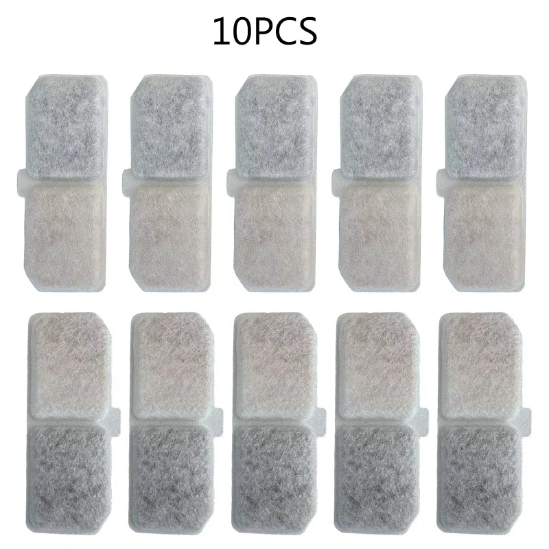 10 PCS Cat Water Pet Fountain  Dispenser Activated Carbon Filter Element Supply Water Circulation Filter Double Filtration