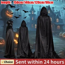 90-150cm Halloween Costume Capes Children Adult Dress Up Prop Halloween Party Robe Vampire Cape Cosplay Wizard Cloak