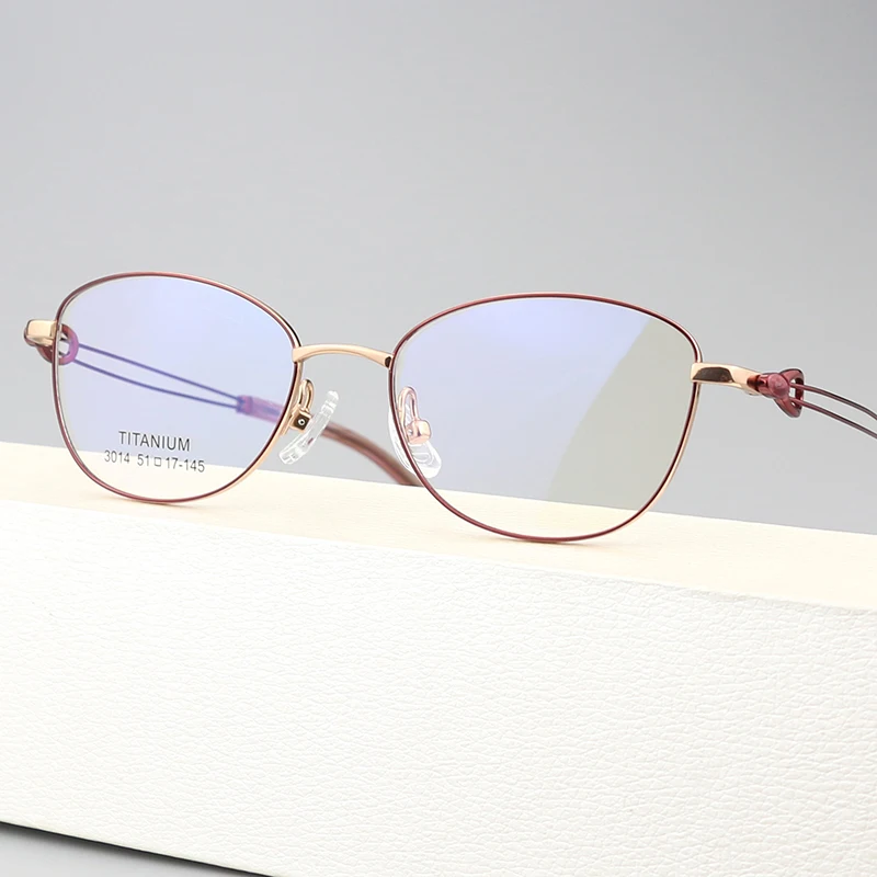

Ultralight Titanium Glasses Frame Fashion Women Rhinestone Crystal Eyeglasses Eyewear Optical Myopia Spectacles Frames