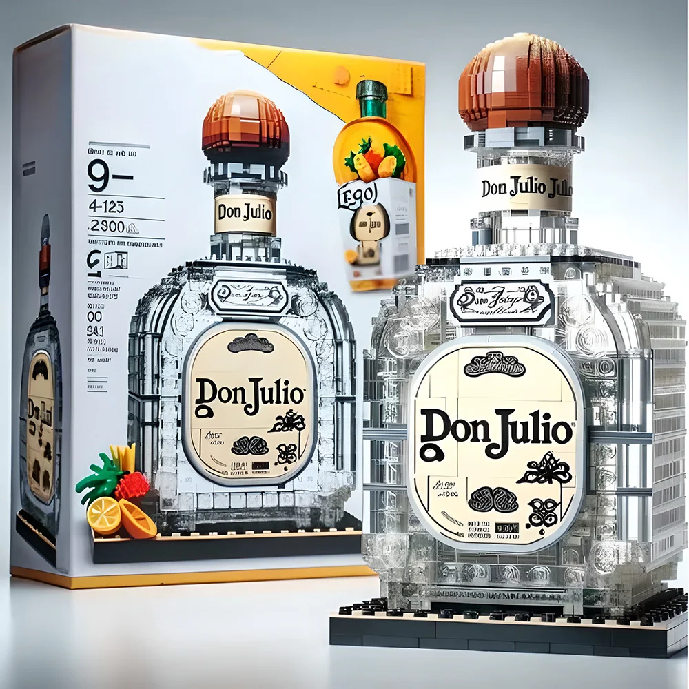

Creative Whiskey Building Blocks - Bottle Decoration Building Blocks Ornament Model Kit for display