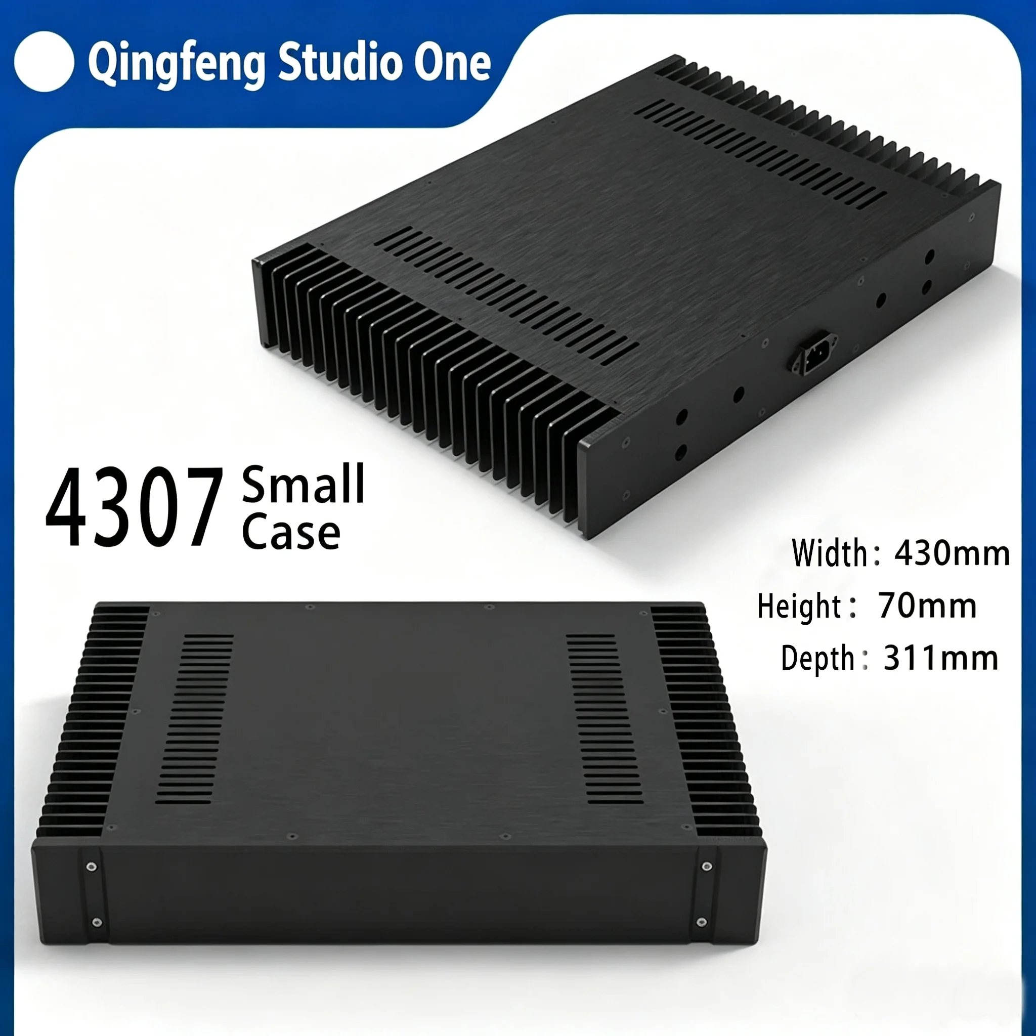 Qing Feng-Ultra-thin 4307--rear amplifier case with heat dissipation on both sides, mini Jia amplifier case.