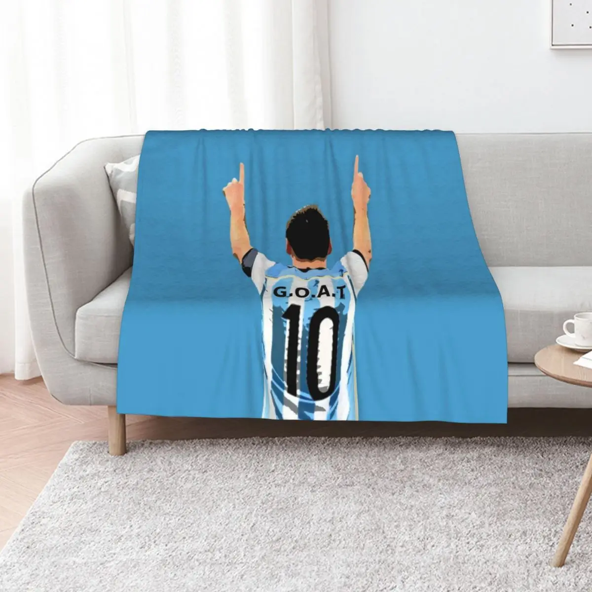 GOAT Football Shirt Throw Blanket warm winter sofa bed Shaggy Cute Plaid Travel Cute Blankets
