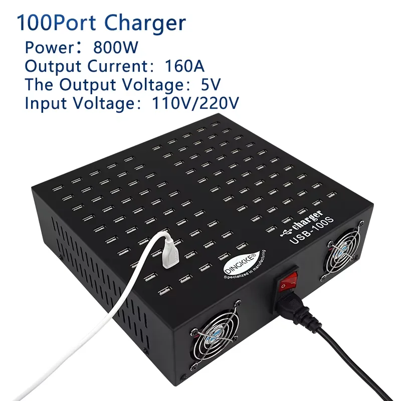 Metal Universal Multi USB Charger Station 10-100 Ports USB Fast Charging For Samsung Desktop 충전기