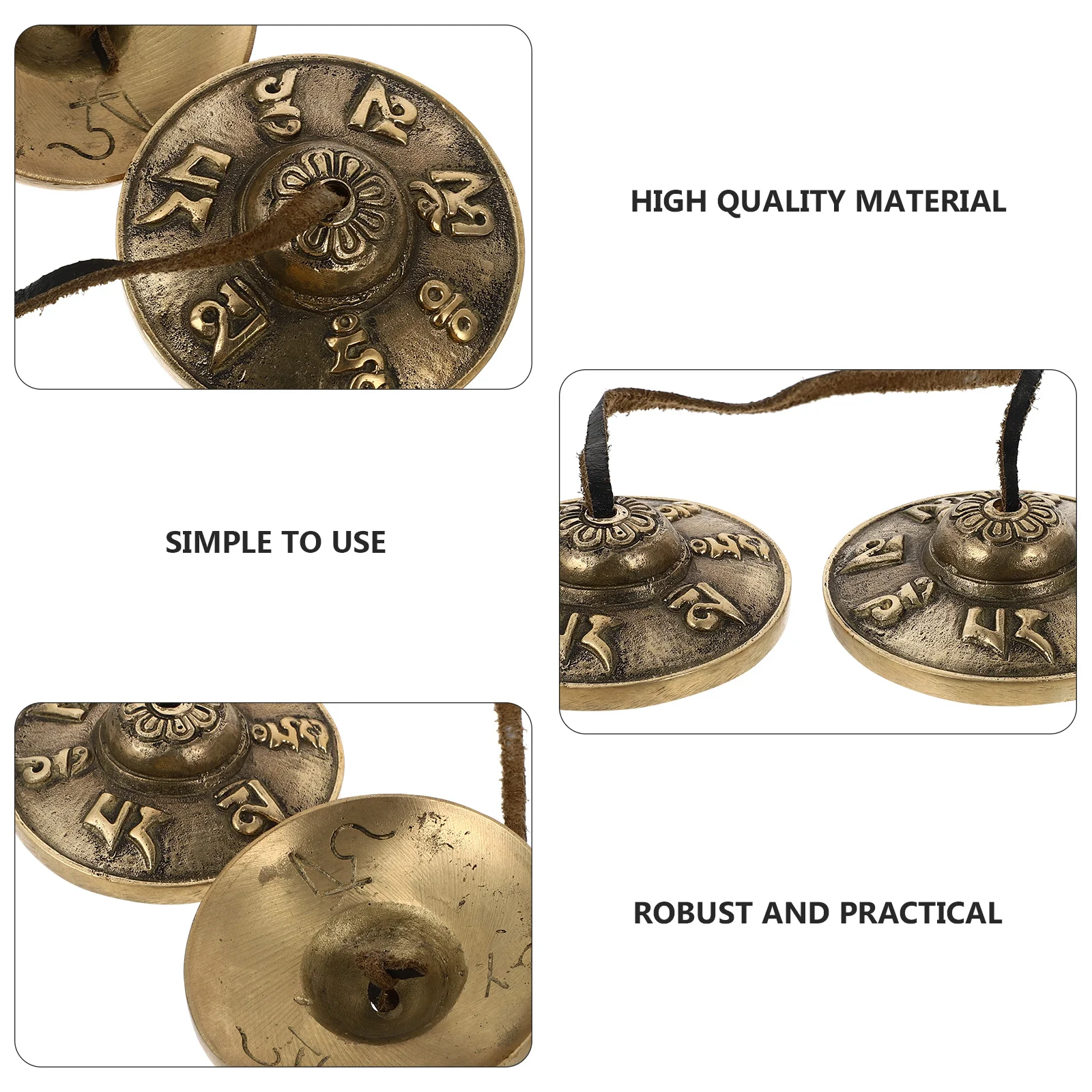 

1Pcs Meditation Bell with Clear Tone Perfect Copper Cymbal for Mindfulness Practice Buddhist Rituals Yoga Classes Religious