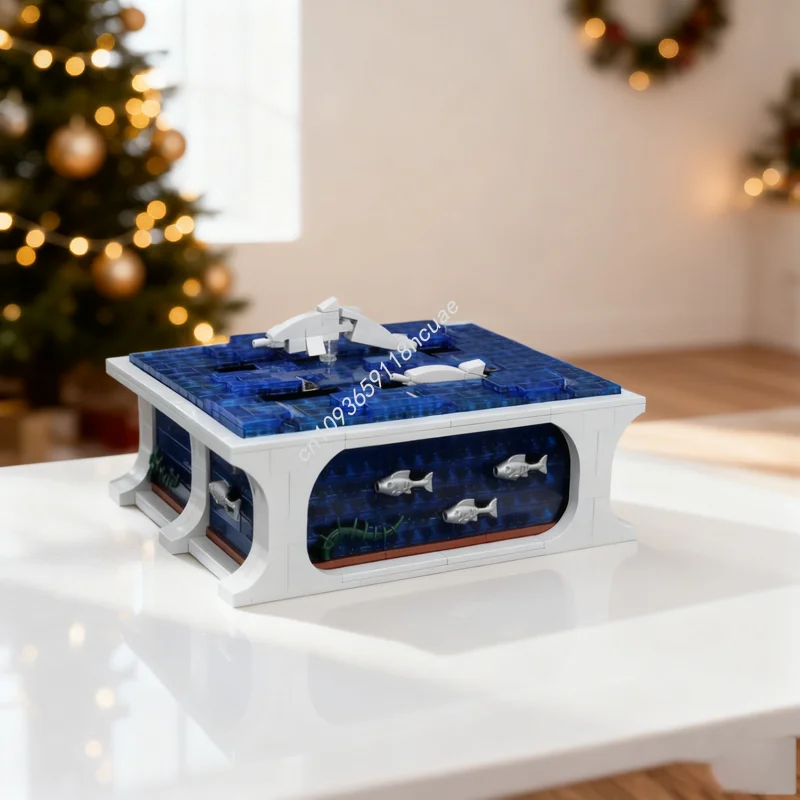 

568pcs MOC Swimming Dolphins Creator Experted Model Building Blocks Assemble DIY Idea Brick Kids Christmas Gift Toy Birthday