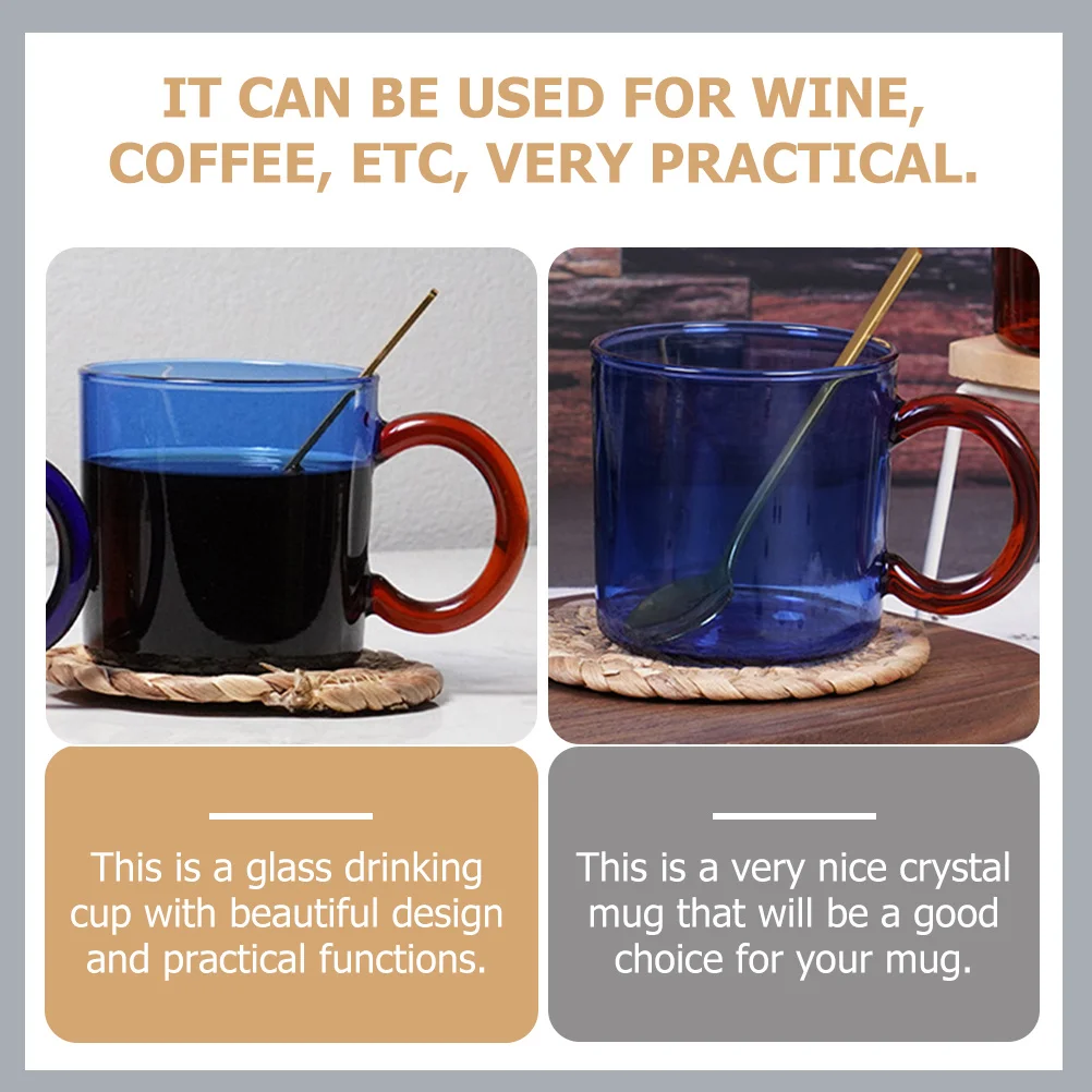 

1Pcs Exquisite Craftsmanship Glass Tumbler Wide Mouth Design Practical for Wine Coffee Juice Water Glass Drinking Tumblers