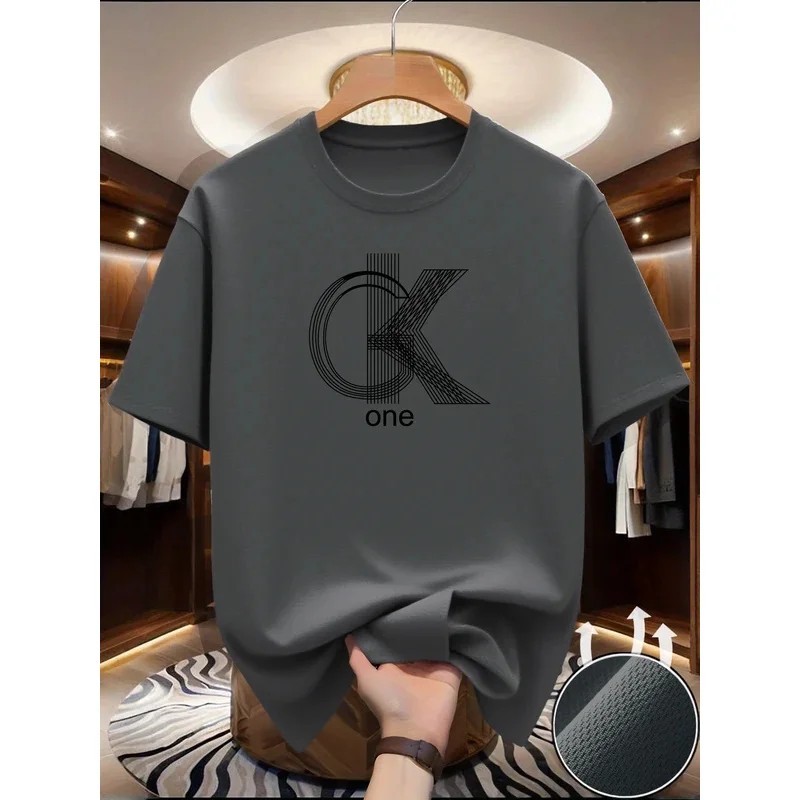 2026 Herren Grafik-T-Shirts Lässiger Rundhalsausschnitt Kurzarm Sommer-Essentials Modische Drucke Bequeme Basic-T-Shirts für den Alltag